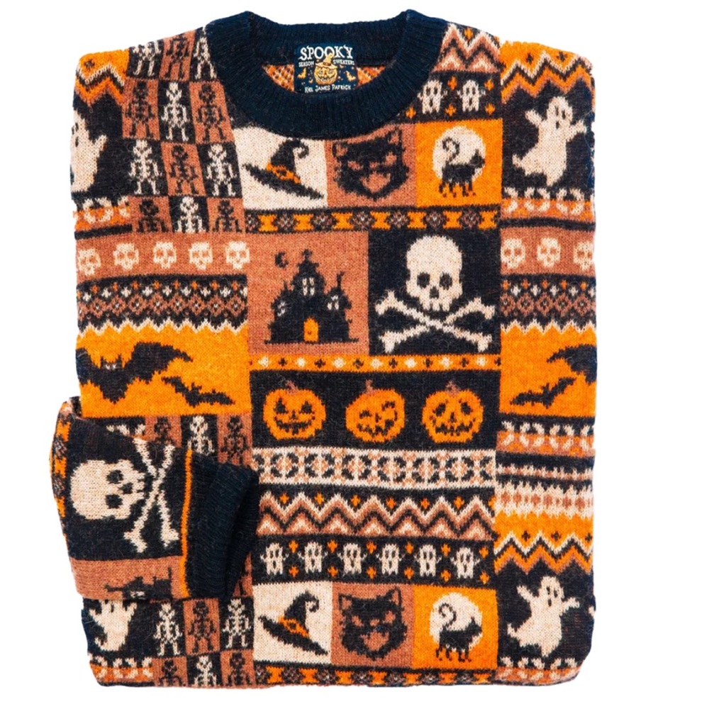 Kiel James Patrick Halloween Patchwork Sweater